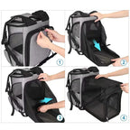 Breathable Pet Cat Carrier Backpack Foldable Pet Carrier Transport Travel Bag Expandable Large Capacity Creative