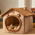 Winter Warm Pet Nest - 4-Season Use Dogs & Cats, Removable Washable Universal Pet House