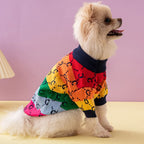 Famous Luxury Brand  Designer Dog Warm Sweater Thicken Pet Clothes for Fall and Winter Dog Coat