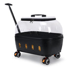 Transparent Pet Suitcase Large Capacity Cat Carry Portable Cat Stroller for Traveling Comfortable Breathable