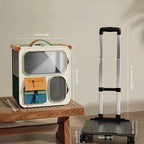 Oxford Cloth Pet Backpack with Zipper, Portable Large Capacity Dog & Cat Travel Carrier Bag with Ventilated