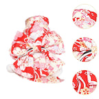 Cat Kimono Dress Autumn and Winter Cute Pet Dress Cat Costume Flower Pattern Clothes for Kitten Puppy
