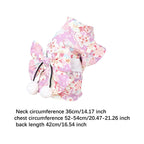 Cat Kimono Dress Autumn and Winter Cute Pet Dress Cat Costume Flower Pattern Clothes for Kitten Puppy